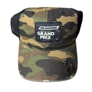 2023 Big Machine Music City Nashville Grand Prix Camo Frayed Trucker Hat